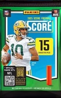 2025 SCORE Football Cards 3 FACTORY SEALED PACKs, 45 CARDS, Plus Mahomes Card-Sized Print