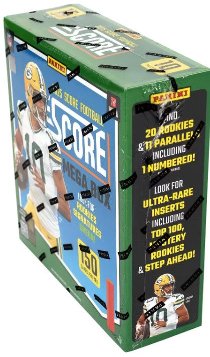 2025 SCORE Sealed Football Card Huge MEGA Box, 150 Cards, Plus Mahomes Card-Sized Print