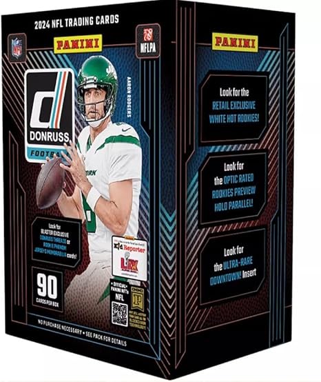 2024 Panini DONRUSS Football Card Blaster Box, 90 Cards - Plus Novelty Patrick Mahomes Card