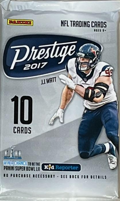 2017 Panini PRESTIGE Football Card Pack, 10 Cards, Plus Novelty Mahomes Card