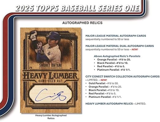 2025 Baseball Series 1 Trading Card Box w/ 84 Cards, Bonus Custom Made Aaron Judge Card Included