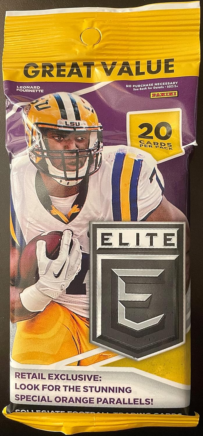 2017 Panini ELITE Draft Picks FOOTBALL Card FAT PACK, Plus a Custom Novelty Mahomes Card