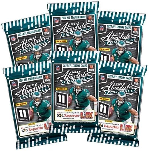2024 Panini ABSOLUTE Football Card Sealed Blaster Box, 66 Cards - Plus Novelty Mahomes Card Pictured