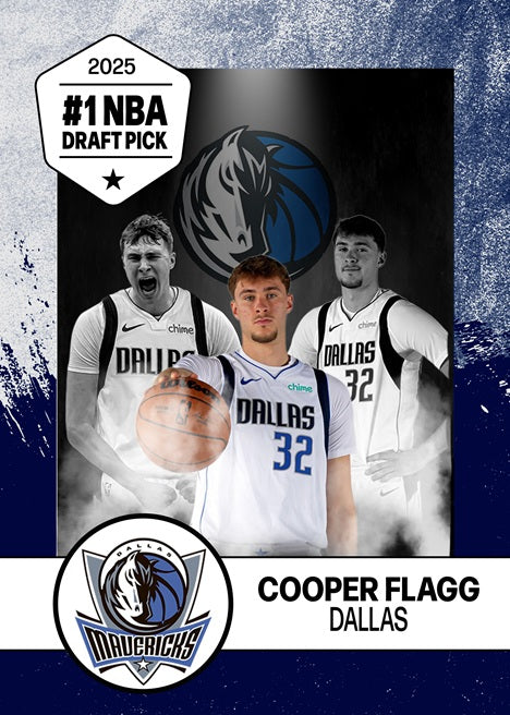 2025 COOPER FLAGG Basketball Card - Custom Made Depicting His #1 NBADraft Pick by Dallas Mavericks