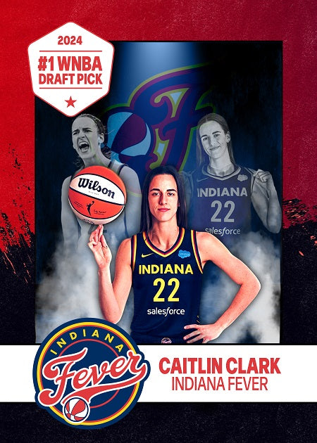 2024 CAITLIN CLARK Custom Made Novelty Basketball Card - #1 WNBA Draft Pick- Indiana Fever