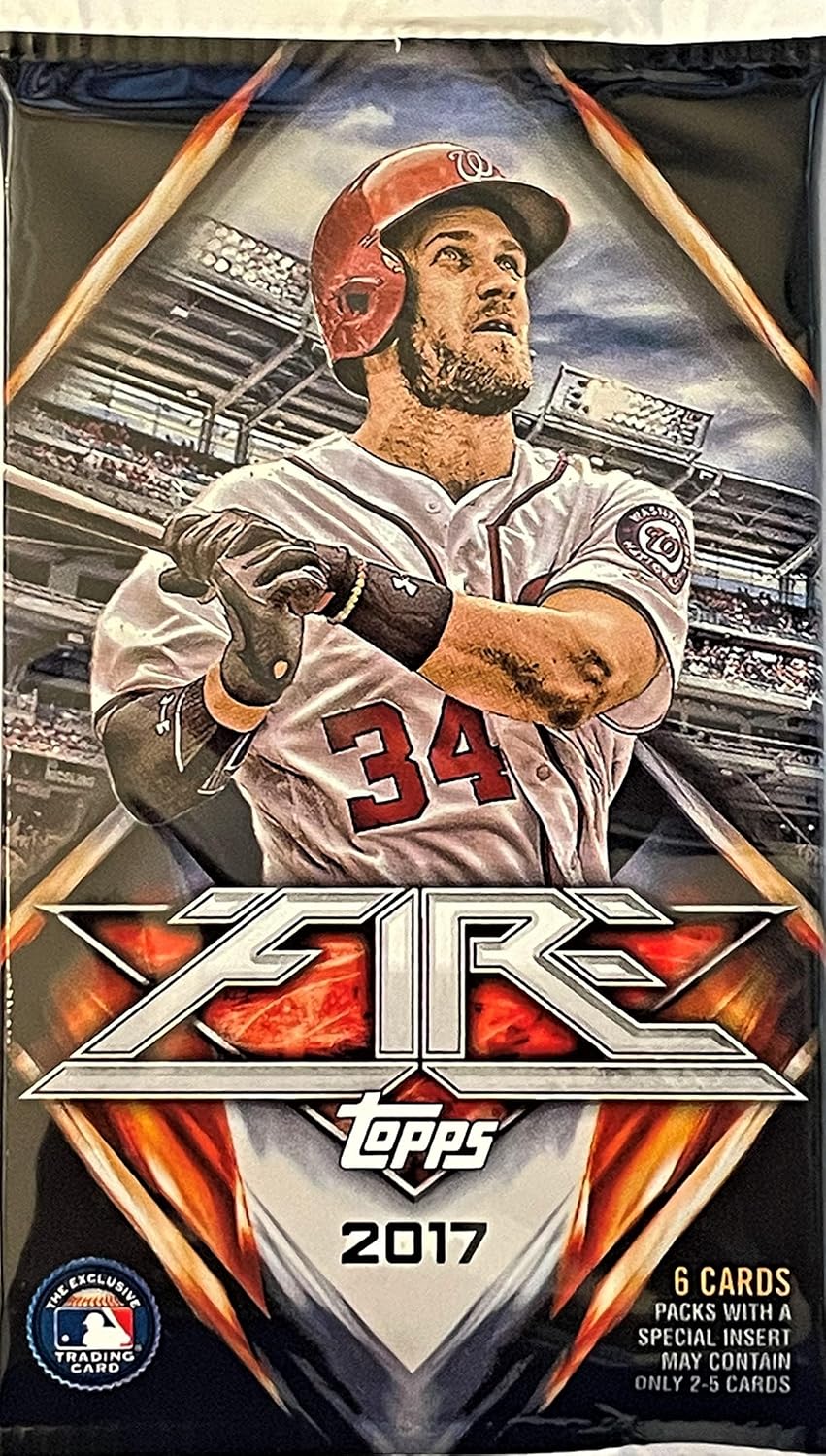 2017 Topps Fire Baseball Factory Sealed HOBBY Pack, Chance for AARON JUDGE Rookie Autograph Card, Plus Custom JUDGE Card