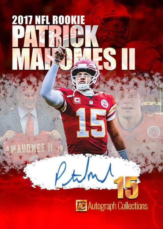 Patrick Mahomes Fascimile Autograph Football Card